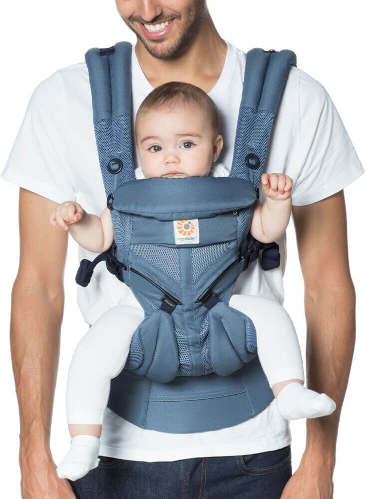 Ergobaby OMNI 360 Baby Carrier – Mesh: Oxford Blue