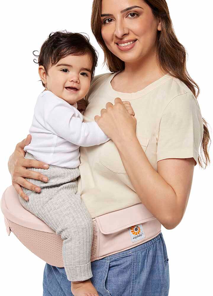 Ergobaby Alta Hip Seat Baby Carrier– SoftFlex Mesh: Pink Quartz