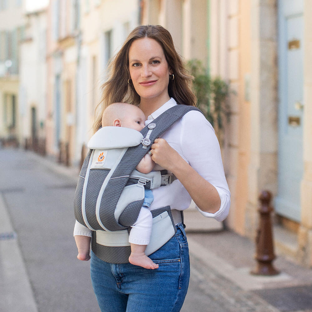 Ergobaby Omni Breeze Baby Carrier - SoftFlex Mesh: Mosaic Grey - Limited Edition