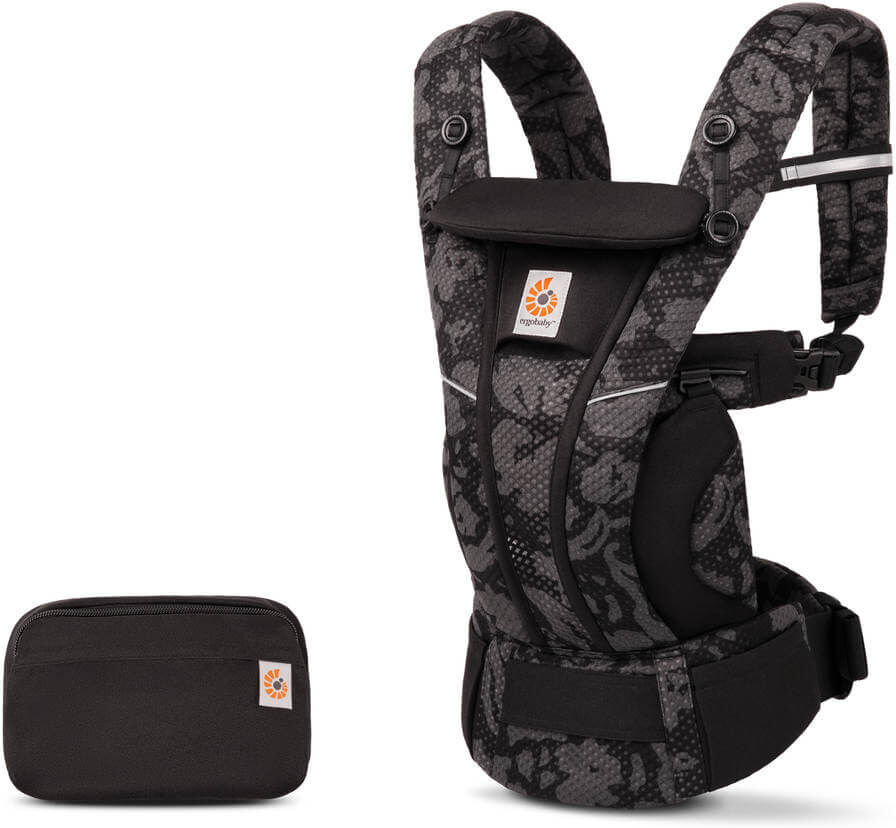 Ergobaby Omni Breeze Baby Carrier – SoftFlex Mesh: Onyx Blooms