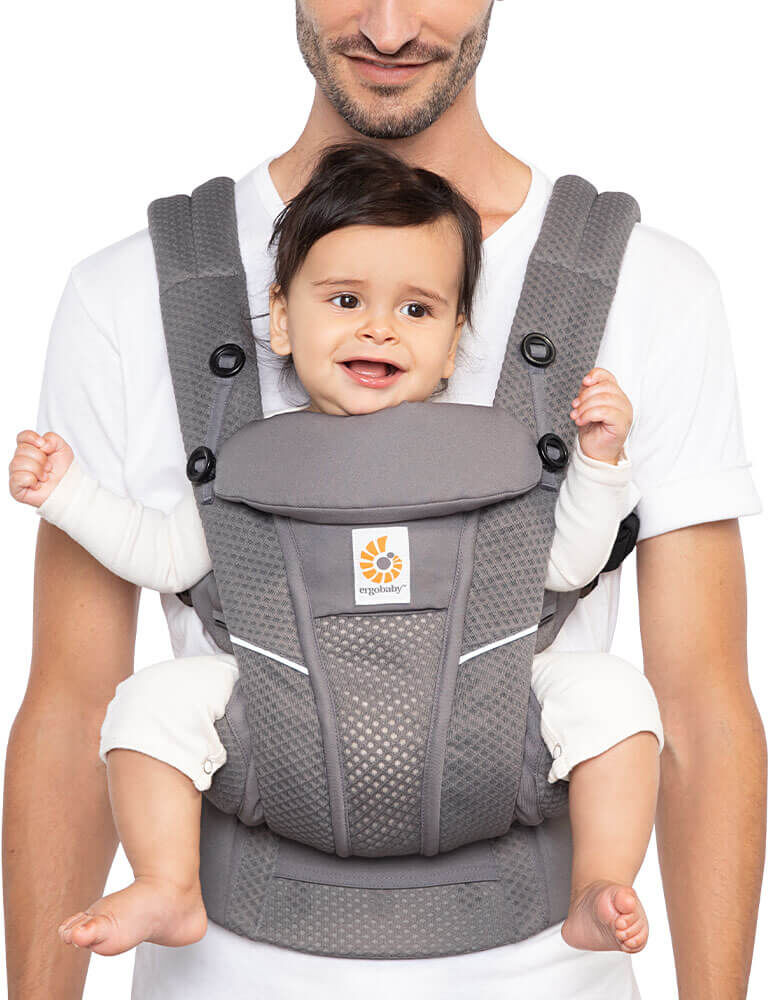 Ergobaby Omni Breeze Baby Carrier – SoftFlex Mesh: Graphite Grey