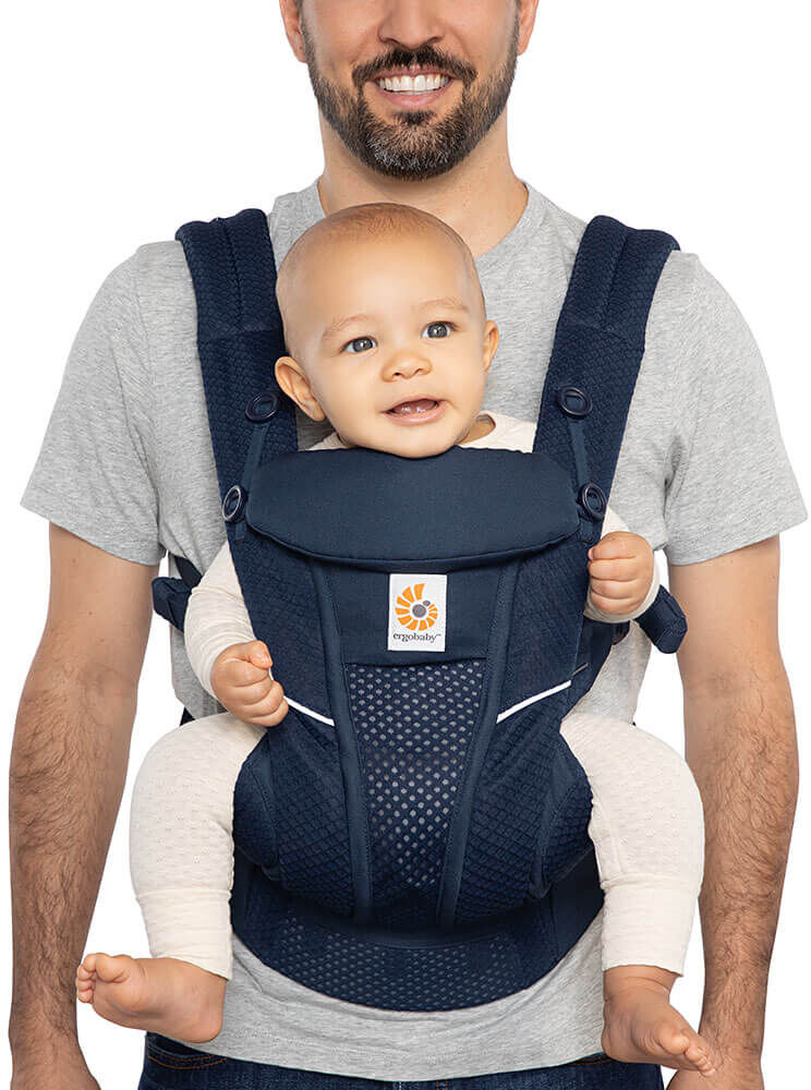 Ergobaby Omni Breeze Baby Carrier – SoftFlex Mesh: Midnight Blue