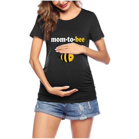 Lukalula Maternity Bee Loose Pregnancy Clothes T-shirt