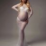 Lukalula Pregnancy Women Maternity Photo Shoot Soft Mesh Tight Picture Dress