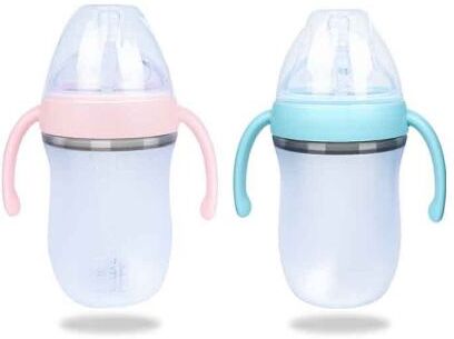 Lukalula Baby Wide Mouth Silicone Handle 220ML Bottle