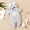 Lukalula Cute Cartoon Embroidery Hooded Romper