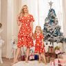 Lukalula Sweet Polka Dot Orange Mom Girl Matching Dress