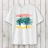Lukalula Woman Cotton Stain Resistant Coconut Tree Print Short Sleeve T-shirt