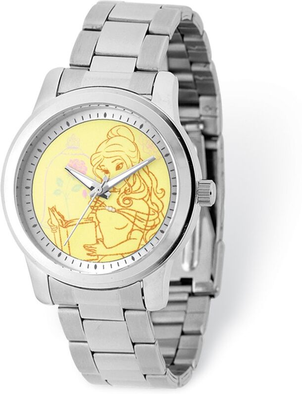 Disney Ladies Belle Silver-tone Bracelet Watch