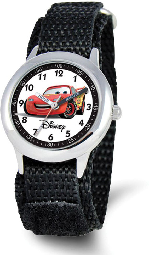 Disney Boys Cars Lightning McQueen Black Strap Time Teacher Watch