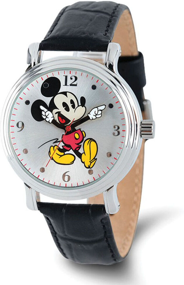 Disney Adult Size Black Strap Mickey Mouse w/Moving Arms 38mm Watch