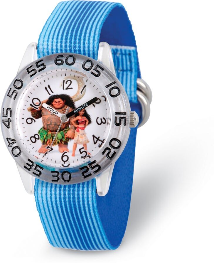 Disney Girls Moana Characters Blue Strap Acrylic Time Teacher Watch