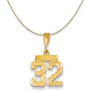 The Black Bow 14k Yellow Gold, Varsity, Sm D/C Necklace Number 32 - 30 Inch