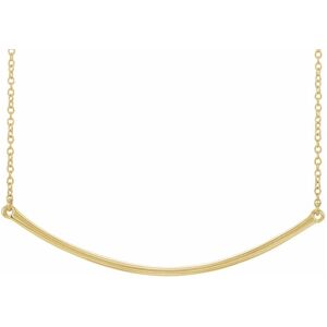 The Black Bow 14K Yellow Gold 48mm Curved Bar Necklace, 20 Inch