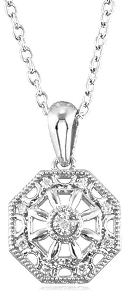 The Black Bow Vintage Style Diamond Nautical Necklace in Sterling Silver