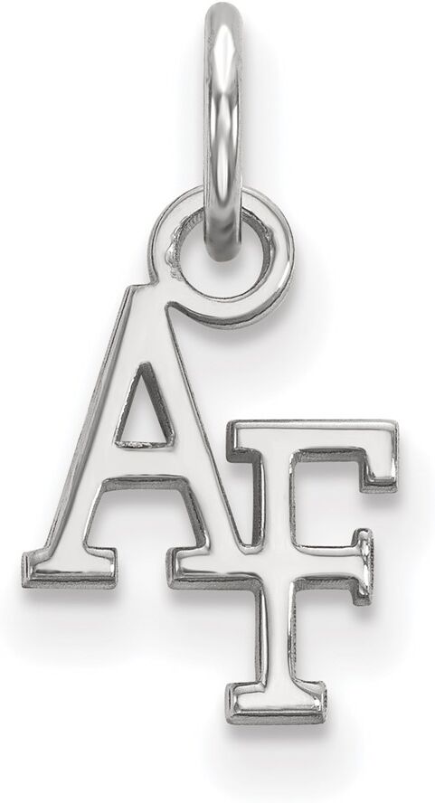 LogoArt 10k White Gold Air force Academy XS (Tiny) Charm or Pendant