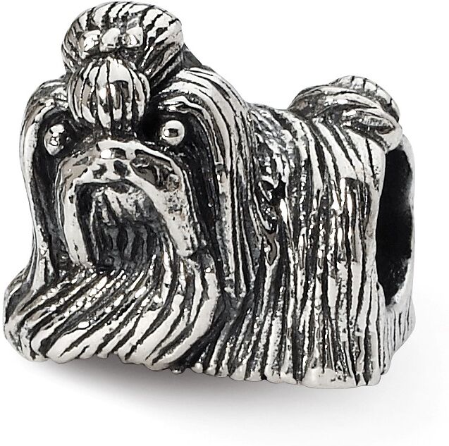 The Black Bow Sterling Silver Shih Tzu Bead Charm