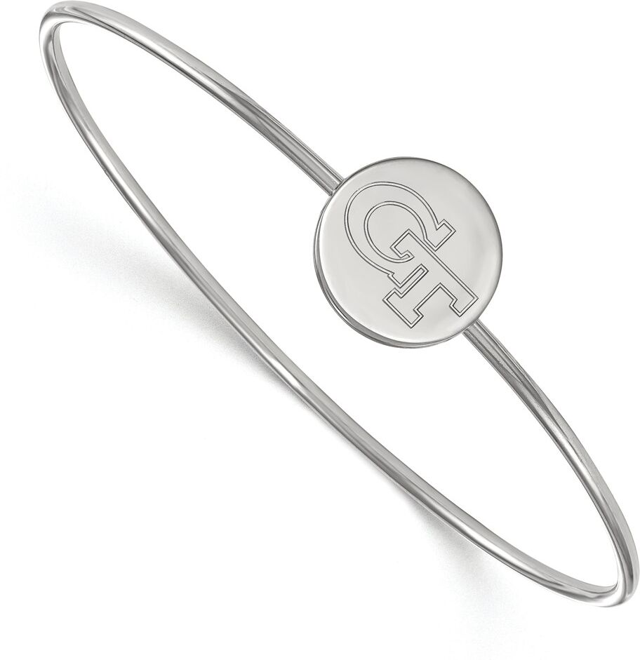 LogoArt Sterling Silver Georgia Technology Bangle, 7 Inch