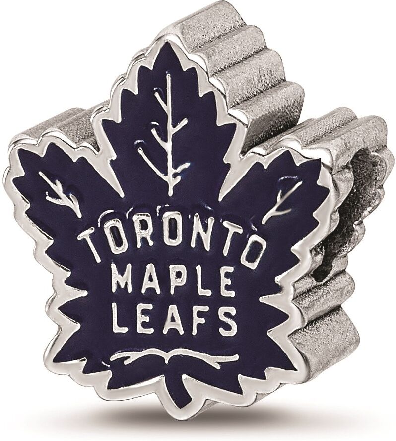 LogoArt Sterling Silver NHL Toronto Maple Leafs Enamel Bead Charm