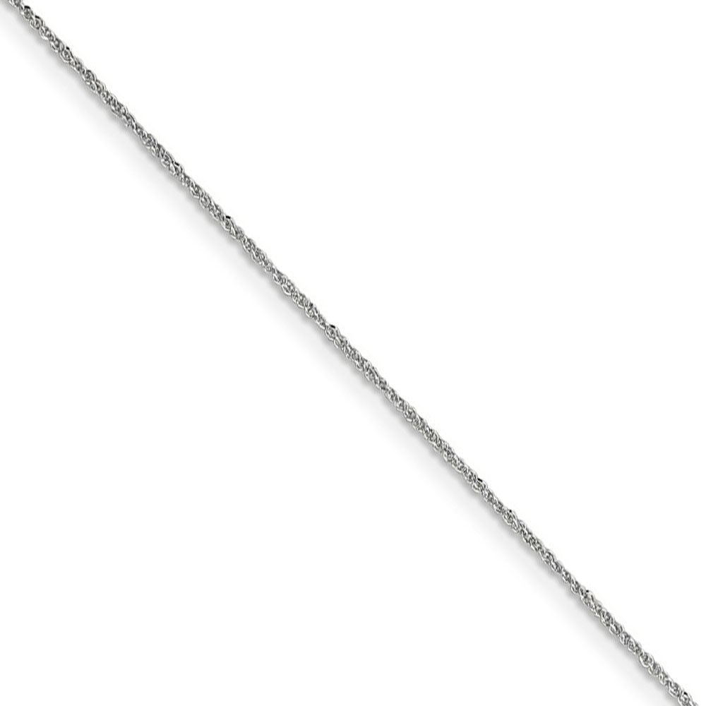 The Black Bow 0.7mm, 14k White Gold, Ropa Chain Necklace, 18 Inch