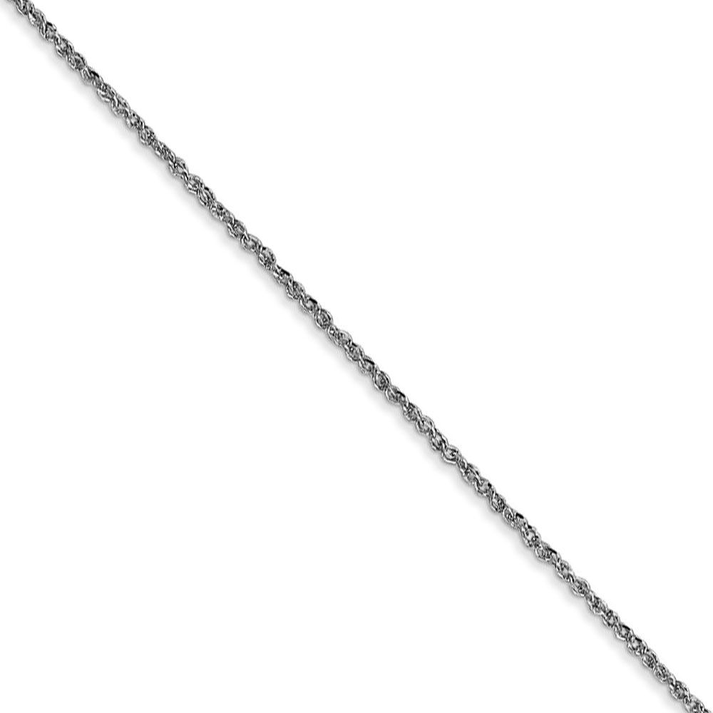 The Black Bow 1.1mm, 14k White Gold, Ropa Chain Necklace, 16 Inch