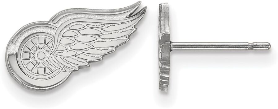 LogoArt 10k White Gold NHL Detroit Red Wings XS Post Earrings