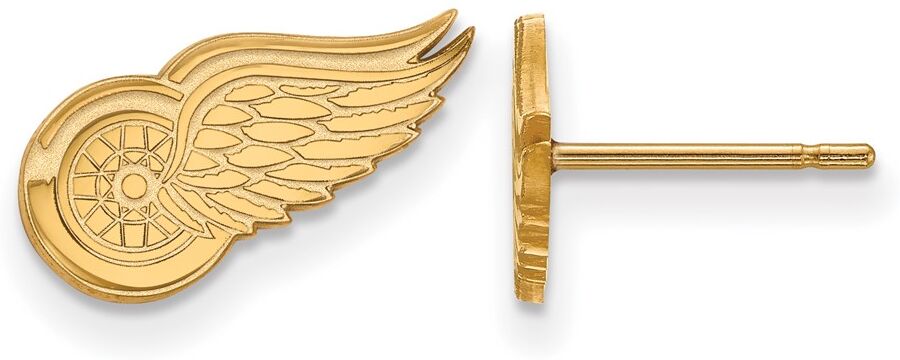 LogoArt 10k Yellow Gold NHL Detroit Red Wings XS Post Earrings