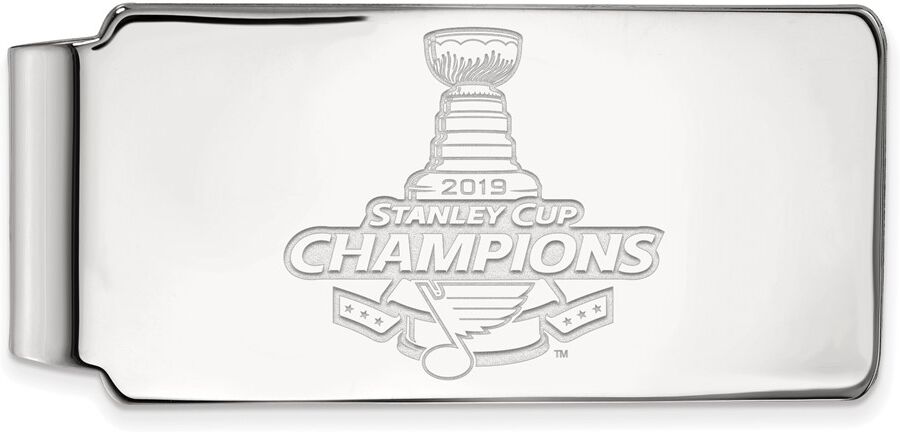 LogoArt Sterling Silver NHL 2019 Stanley Cup St. Louis Blues Money Clip