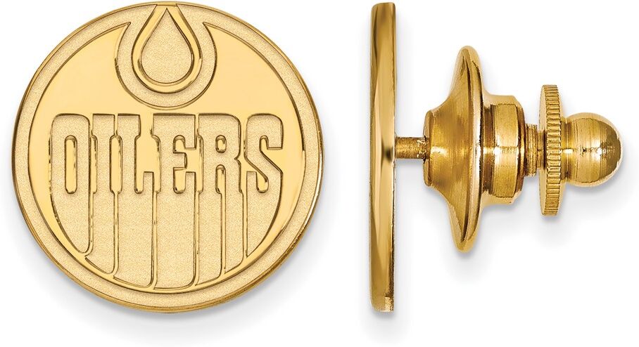 LogoArt 14k Yellow Gold NHL Edmonton Oilers Disc Lapel or Tie Pin