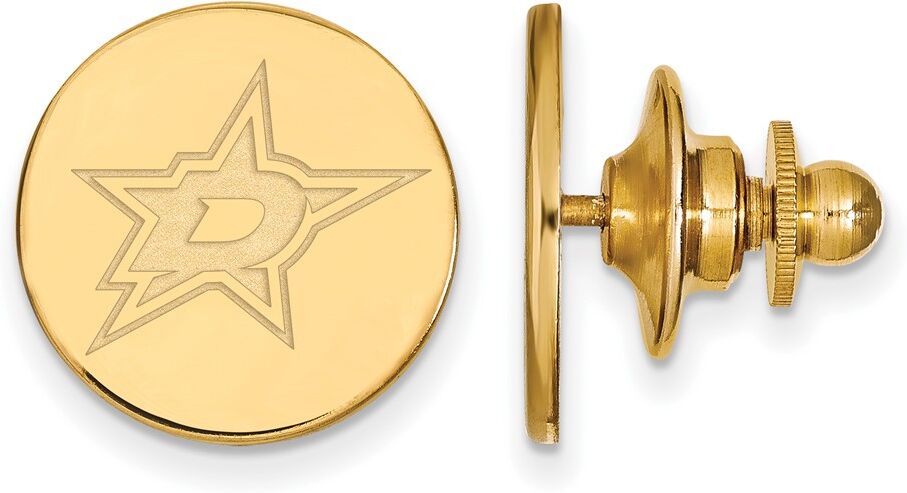 LogoArt 14k Yellow Gold NHL Dallas Stars Disc Lapel or Tie Pin