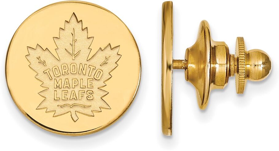 LogoArt 14k Yellow Gold NHL Toronto Maple Leafs Disc Lapel or Tie Pin