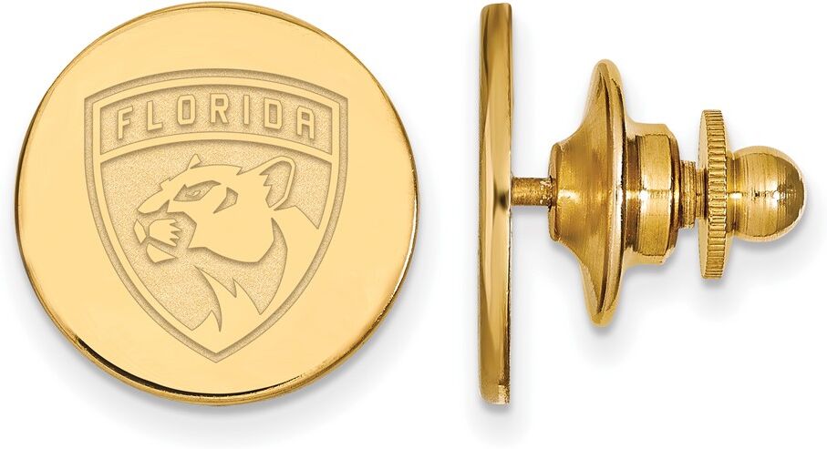 LogoArt SS 14k Yellow Gold Plated NHL Florida Panthers Lapel or Tie Pin