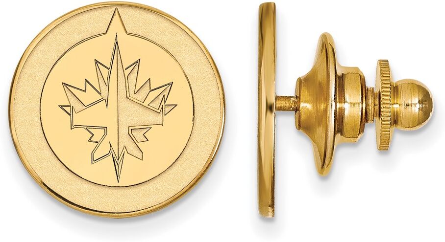 LogoArt SS 14k Yellow Gold Plated NHL Winnipeg Jets Lapel or Tie Pin