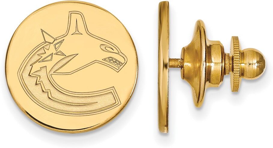 LogoArt SS 14k Yellow Gold Plated NHL Vancouver Canucks Lapel or Tie Pin