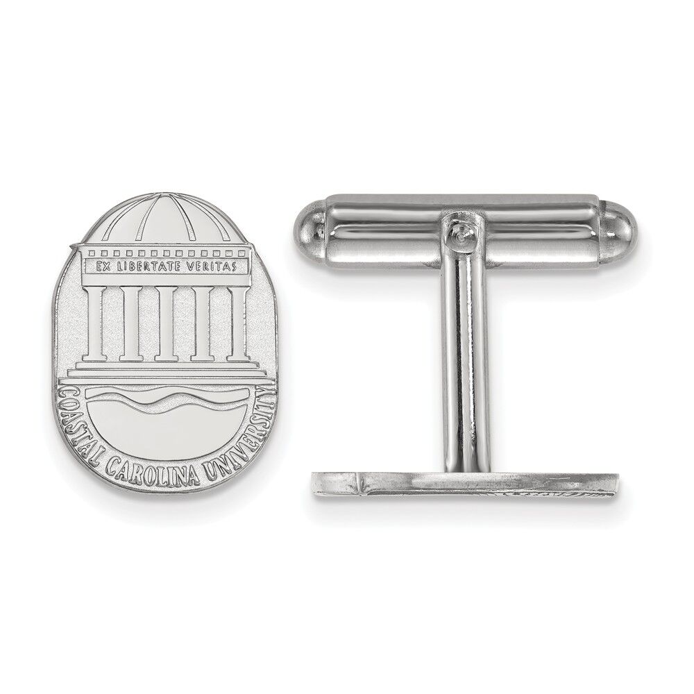 LogoArt Sterling Silver Coastal Carolina University Crest Cuff Links