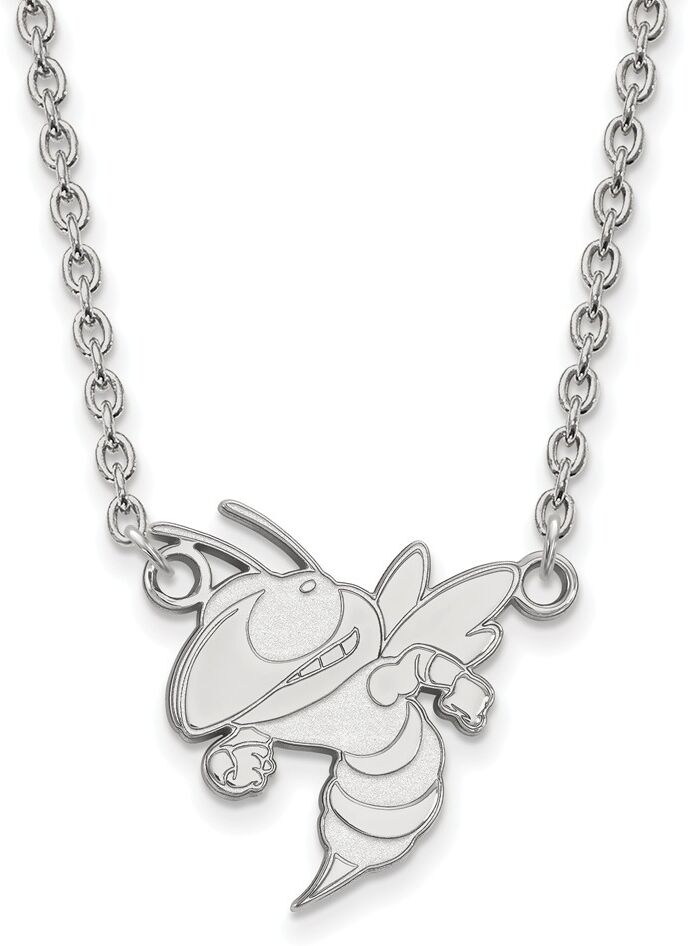 LogoArt Sterling Silver Georgia Technology Large Mascot Pendant Necklace