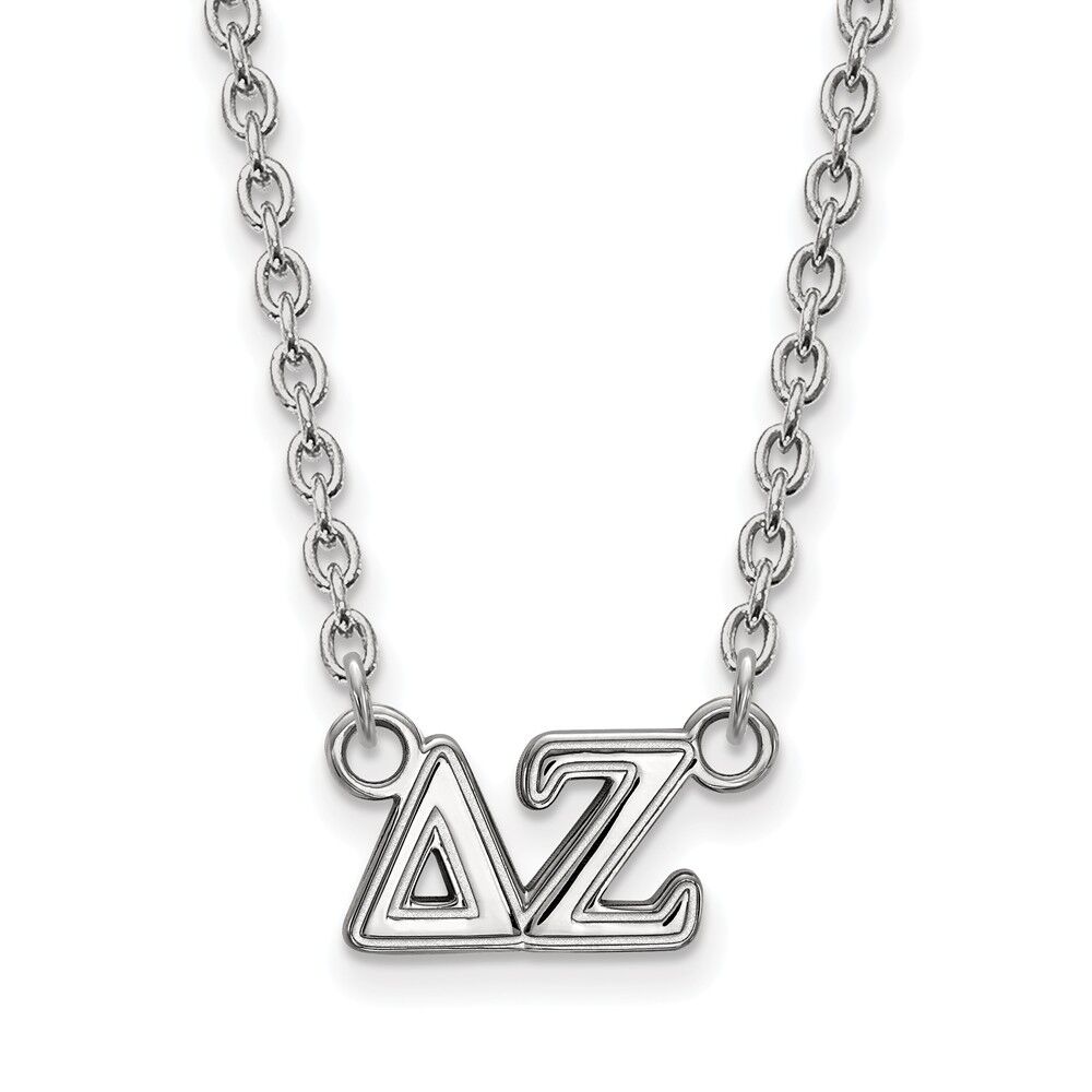 LogoArt Sterling Silver Delta Zeta Medium Necklace