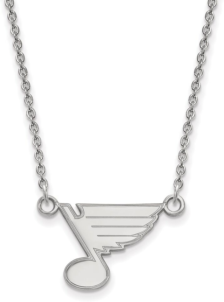 LogoArt Sterling Silver NHL St. Louis Blues Small Necklace, 18 Inch