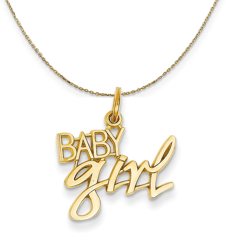 The Black Bow 14k Yellow Gold Baby Girl Necklace - 18 Inch