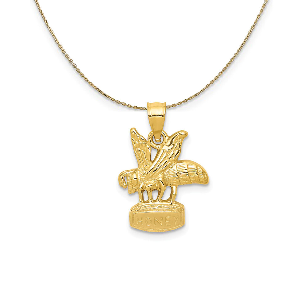 The Black Bow 14k Yellow Gold Honey Bee Necklace - 16 Inch