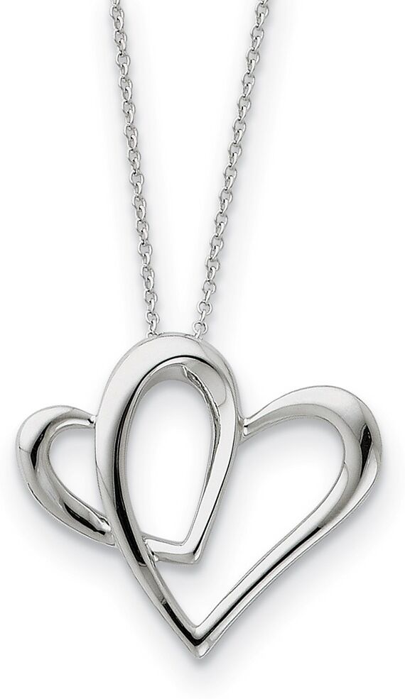 Deborah Birdoes Rhodium Plated Sterling Silver Mom, Always A Part of My Heart Necklace