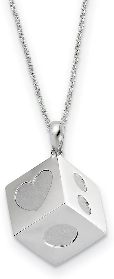 Deborah Birdoes Rhodium Plated Sterling Silver Lucky As Can Be Necklace, 18 Inch