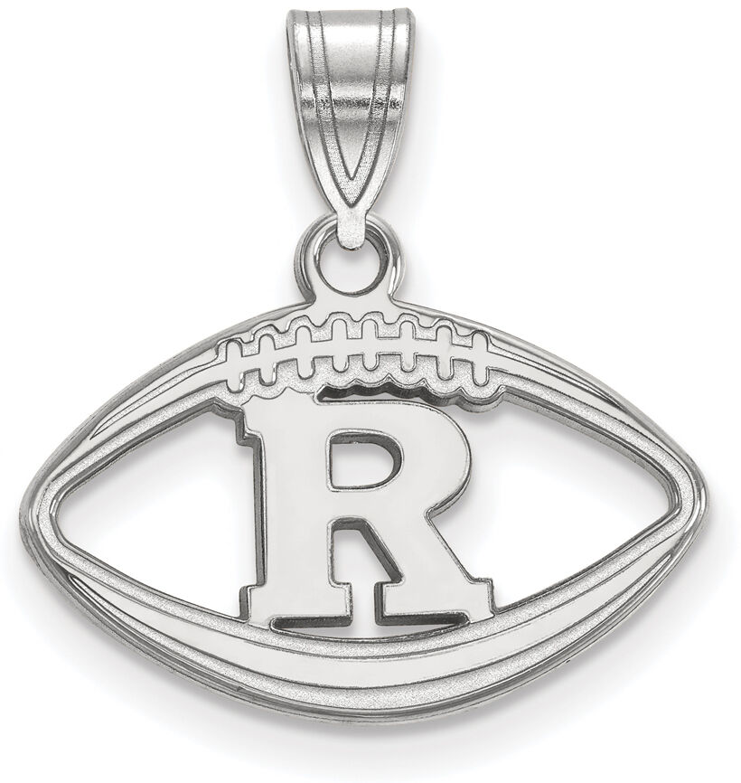 LogoArt Sterling Silver Rutgers Football Pendant