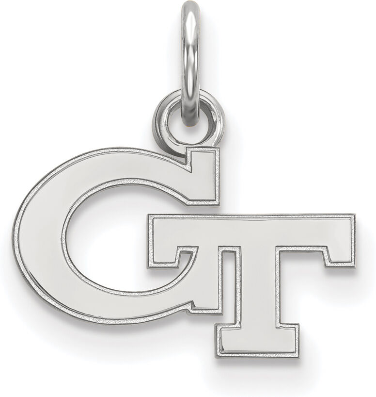 LogoArt Sterling Silver Georgia Technology XS (Tiny) 'GT' Charm or Pendant