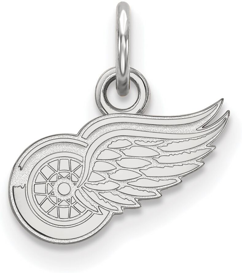 LogoArt 10k White Gold NHL Detroit Red Wings XS (Tiny) Charm or Pendant