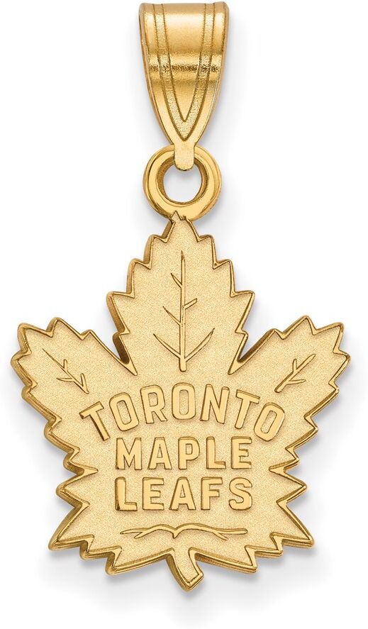 LogoArt 10k Yellow Gold NHL Toronto Maple Leafs Medium Pendant