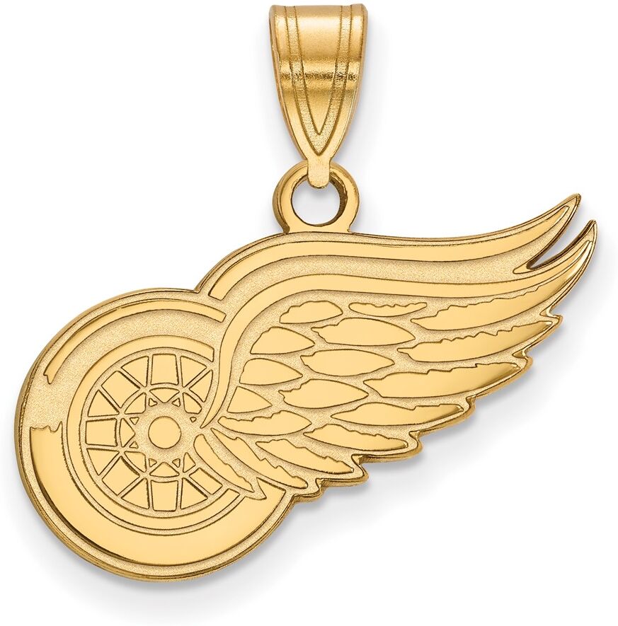 LogoArt 10k Yellow Gold NHL Detroit Red Wings Medium Pendant