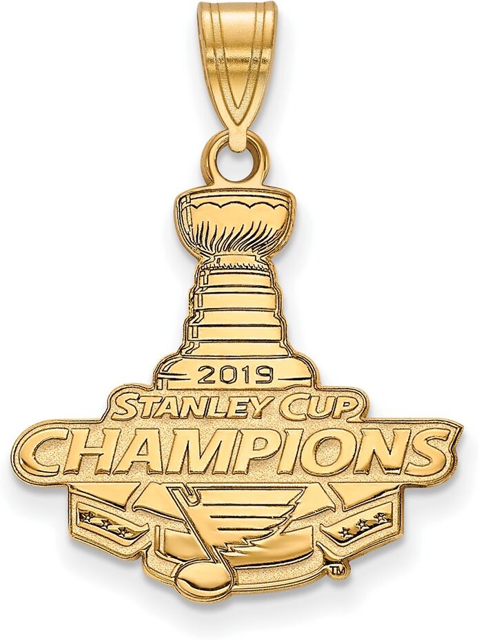 LogoArt 10k Yellow Gold 2019 Stanley Cup Champions St. Louis Blues LG Pendant