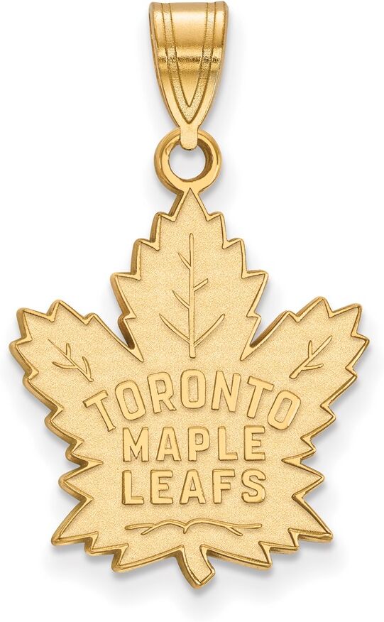 LogoArt 10k Yellow Gold NHL Toronto Maple Leafs Large Pendant