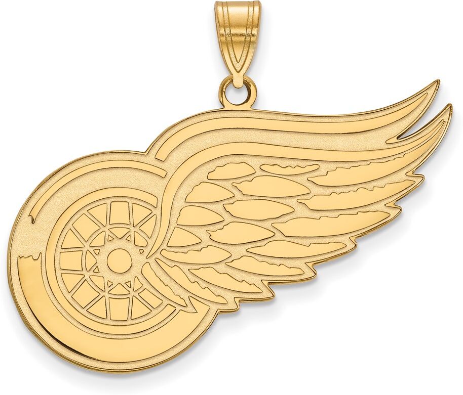 LogoArt 10k Yellow Gold NHL Detroit Red Wings XL Pendant